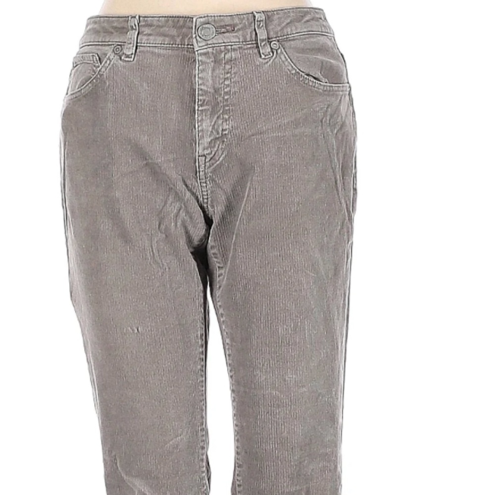 UNIQLO Heattech Corduroy Straight Pants - Gray - Size 25"